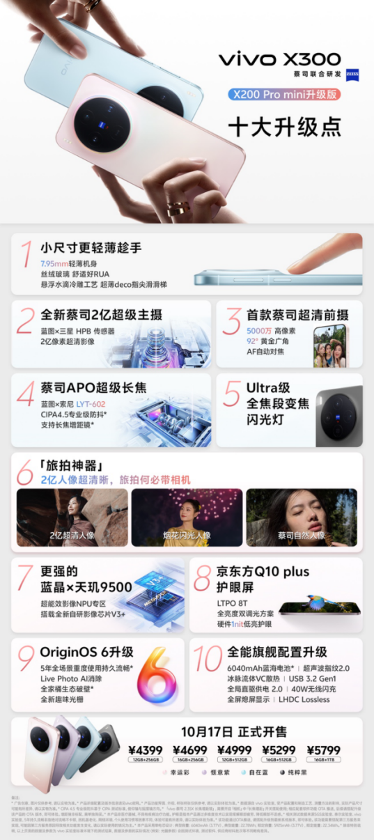 vivo X300系列今日开售,“年度影像旗舰”引发抢购