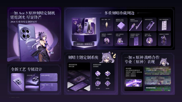 一加 Ace 3 原神刻晴定制机公布:典藏级限定周边 报价3399元