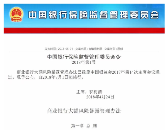 银行大额风险管理办法落地:穿透放松 看五大变