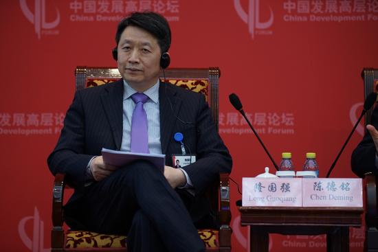 图为国务院发展研究中心副主任隆国强,图片来源新浪财经