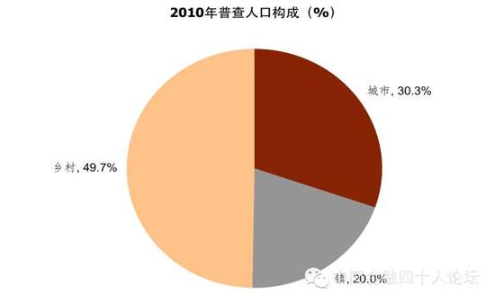 图7 大约有40%的城镇人口常住在镇区