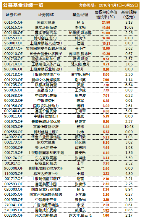 上半年54只正收益股基 半数未过建仓期 |基金|股