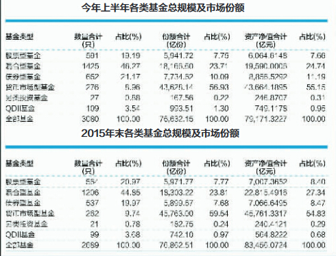 上半年偏股基金业绩整体惨淡 货币基金最赚钱