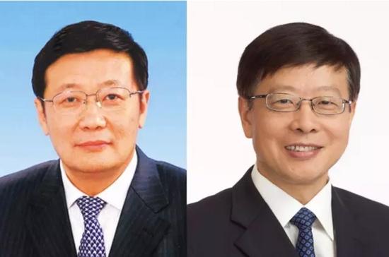 中投公司前后两任董事长楼继伟（左）和丁学东 
来源：网络