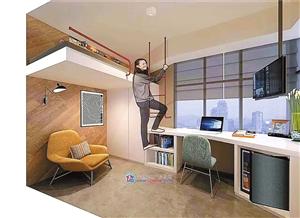 “鸽子笼”户型宣传效果图。