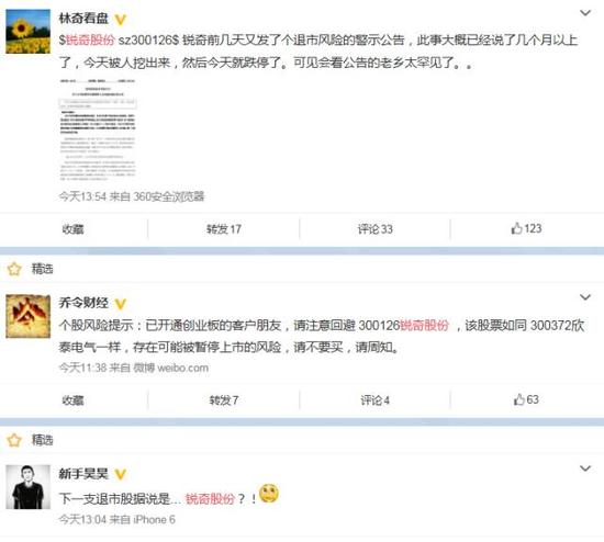 銳奇股份要成*欣泰第二?離奇放量跌停券商提示風險