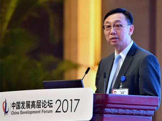 3月18日,国际货币基金组织副总裁张涛在“中国发展高层论坛2017”经济峰会上发言。新华社记者 李鑫 摄