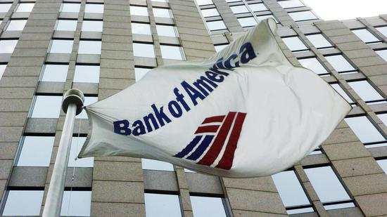 银行股周二重挫，美国银行收跌5.8%