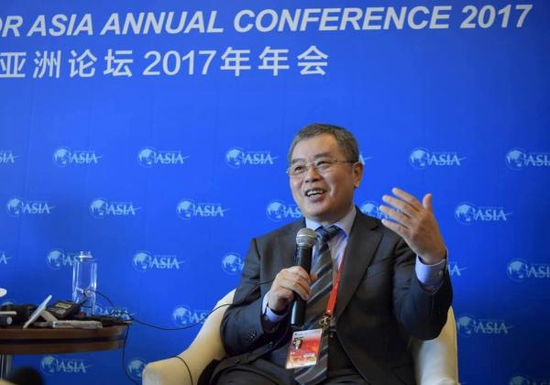3月23日，博鳌亚洲论坛2017年年会在海南博鳌举办，国家金融与发展实验室理事长李扬接受采访。东方IC 图