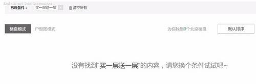 11日晚间在北京链家、我爱我家、房天下网等网站输入“学区房”、“买一层送一层”等关键词检索不到相关结果。