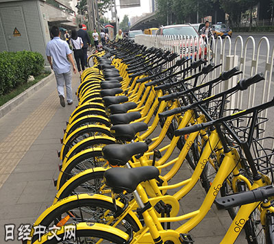 北京街头的共享自行车