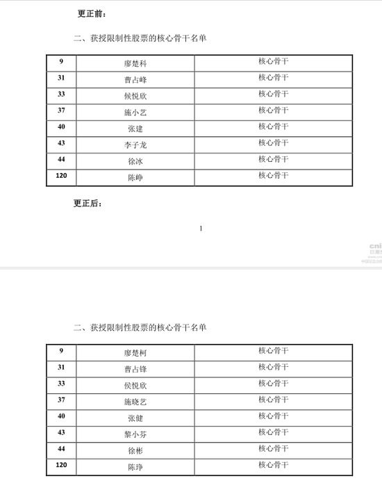 海南瑞泽更正股票激励公告 八位激励对象名字