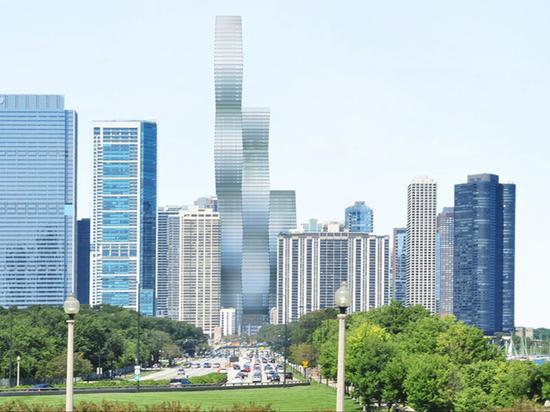 万达集团参与投资的Vista Tower预计于2020年建成，将成为芝加哥第三高的建筑