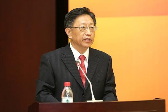 　中国黄金集团公司党委书记、董事长宋鑫致辞。