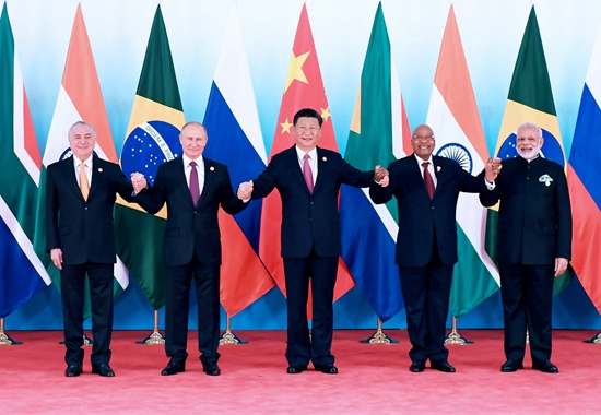 4日，金砖国家领导人第九次会晤通过《厦门宣言》。（新华社图）
