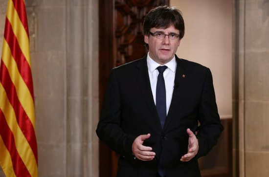 西班牙加泰罗尼亚地区寻求周一采取行动宣布独