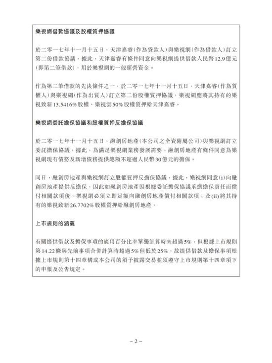 图：融创公告内容