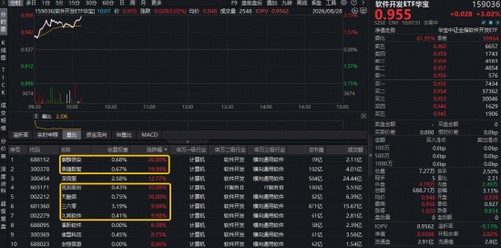 OpenAI智能体入侵系统？网络安全概念爆发，麒麟信安20CM涨停！软件开发ETF华宝（159036）标的指数涨超3%