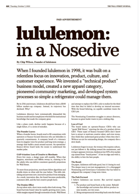 Lululemon一号位被“下课”，明星集体变心，谁才是幕后推手？ | 北美前哨