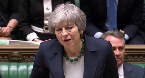 特里莎·梅3月13日在议会发表讲话