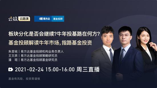 2月24日银华华泰柏瑞易方达等直播解析科创板传媒券商ETF投资价值