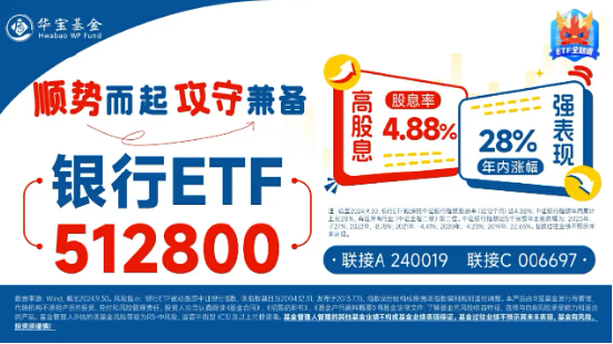 银行乘风而起，华夏银行领涨逾4%，银行ETF（512800）涨超1%，市值管理助力价值经营，催化银行超额收益-第3张图片-茶世界