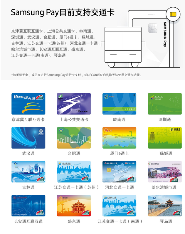 三星手机将于8月3日上线河南郑州绿城通互联互通版