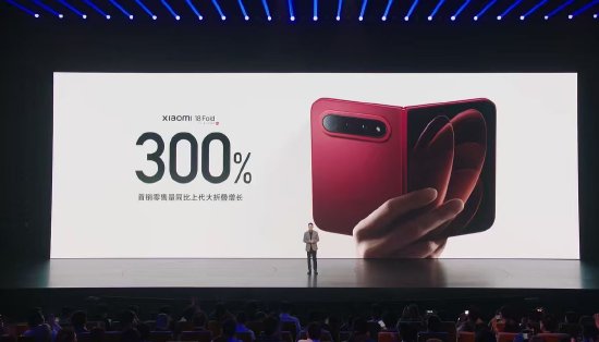 卢伟冰：小米18 Fold中折叠手机，首销销量同比上代大折叠增长300%