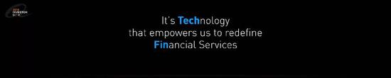 蚂蚁金服的定位是：科技，赋能我们重新定义金融服务。