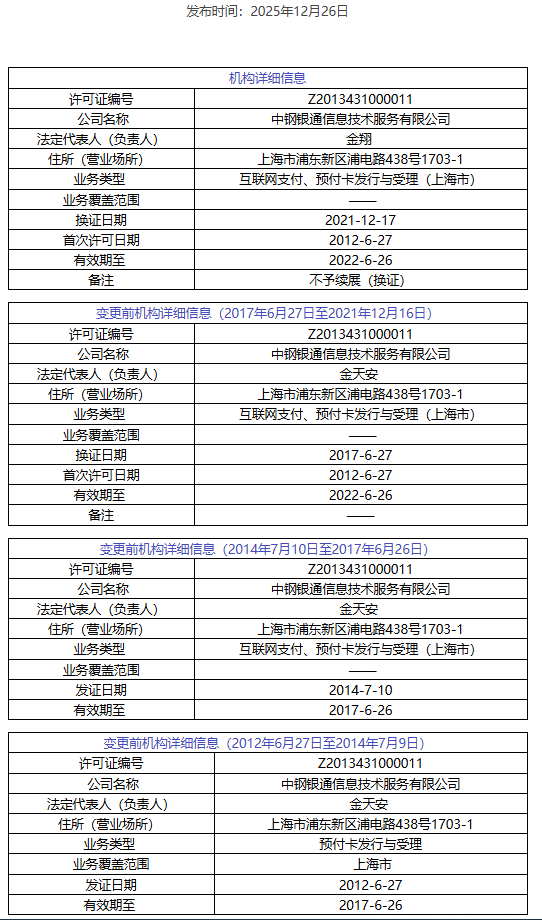 又一张支付牌照被央行注销！