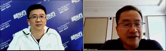 新东方教育科技集团高级副总裁施柯(左) 北京朝阳医院副院长童朝晖教授(右)