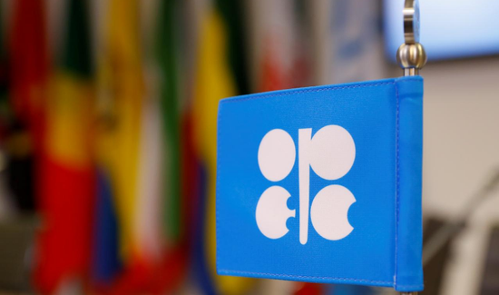 资料图片:2018年12月,奥地利维也纳,石油输出国组织(OPEC)总部内的标识。