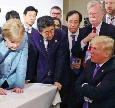 安倍晋三G7峰会后称保护主义对任何国家都没