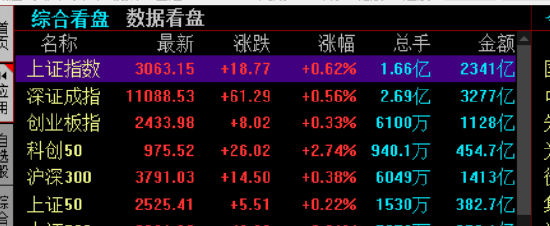 快訊：三大指數回暖翻紅滬指漲近1% 半導體板塊強勢