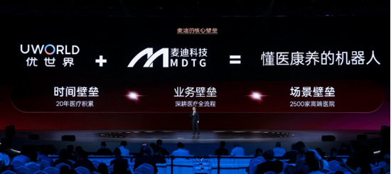 麦迪科技亮相优必选全球发布会，联合发布优麦康养机器人