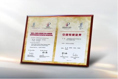 (2022年第二十三届中国专利金奖——一种钛酸锂复合材料及其制备方法、负极片及锂离子电池)