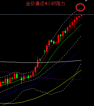 杨雯琦金价逼近4小时通道阻力操作回落做多为主