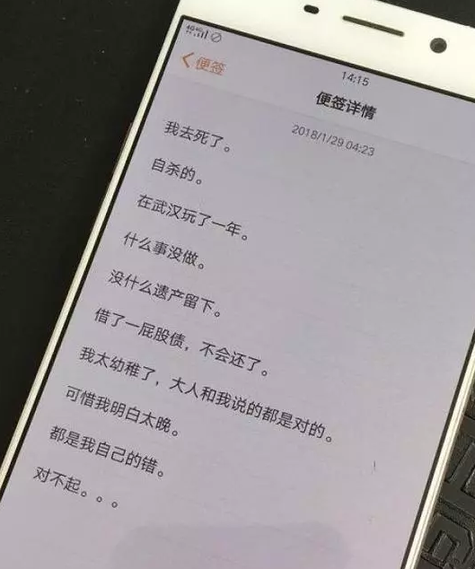 武汉理工研究生自缢:生前欠13个网贷APP5万多