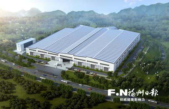 中建钢结构(福州)工厂项目效果图。
