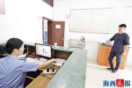 狗狗在拍证件照。