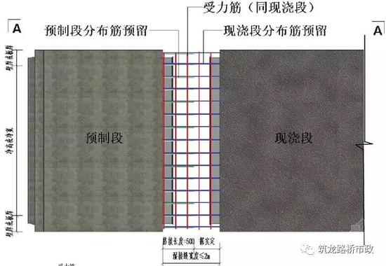 预制管廊与现浇管廊连接大样图1