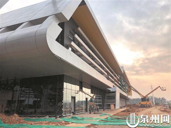 全省第三大展馆晋江市国际会展中心项目冲刺收尾