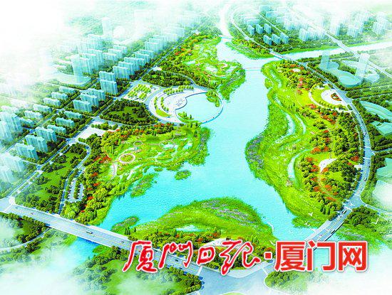 环马銮湾岸线景观带效果图。(马銮湾新城开发建设总指挥部供图)