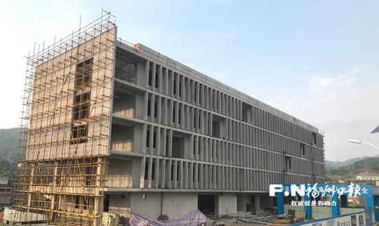 中建海峡(闽清)绿色建筑科技产业园(启动区)综合楼。