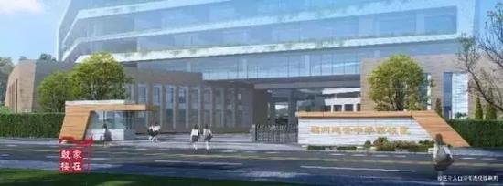 延安中学西校区主入口沿街透视效果图