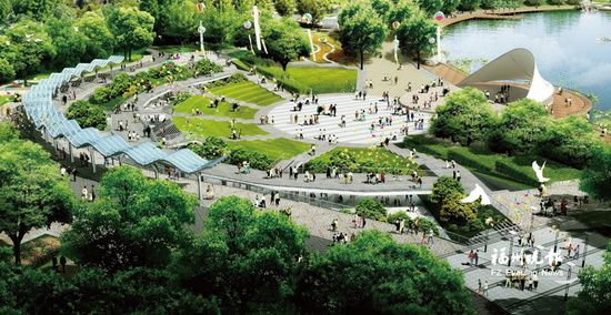 福清城市中央公园一角(效果图)。