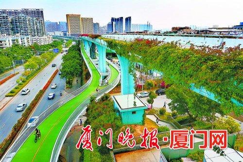 -空中自行车道。陈孟哲摄