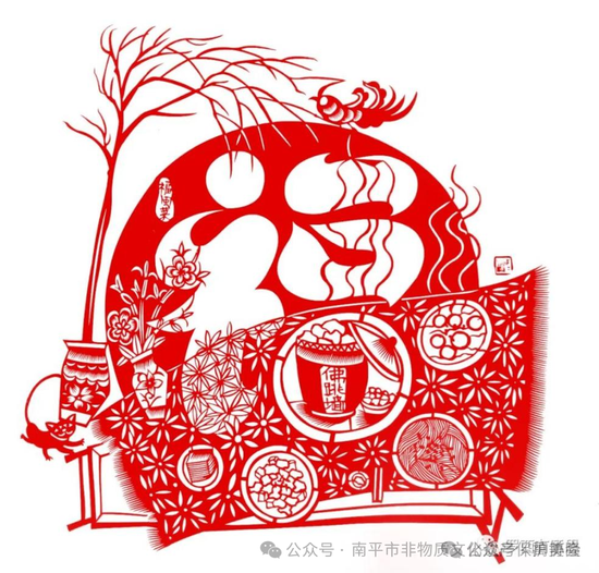 周冬梅剪纸作品：福闽菜