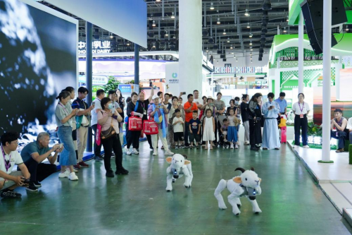 图:中国奶业大会盛健羊乳展台现场