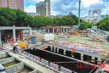 ▲梅峰污水处理站为地埋式,上方将建公园。